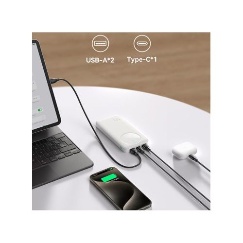 product_image_name-White Label-10000mAh Power Bank Ultra-Thin Type-C Dual Way Charging Phone External Battery (L14.5 x W7 x T1.5)cm / (L5.71 x W2.76 x T0.59)inch - White-4
