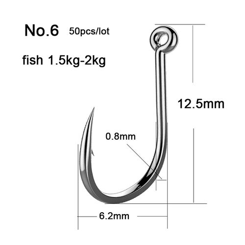 Shop Generic 50 Pieces Fishing Hooks Set Saltwater Carbon Stainless Online