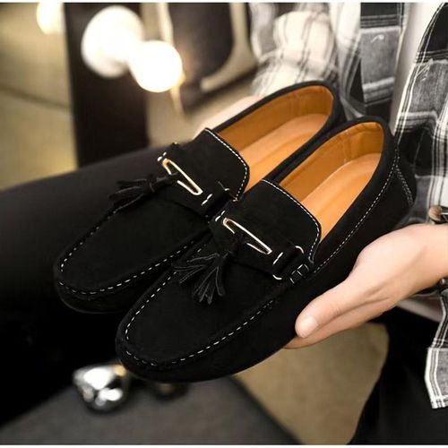 product_image_name-Fashion-Classic Tassel Pendant Men's One-Step Casual Shoes  Men's Loafers & Slip-Ons - Black-5