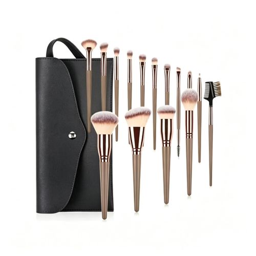 Generic 15PCS Makeup Brush Set with BagProfessional Foundation Blending Powder BlushBrush - image 8