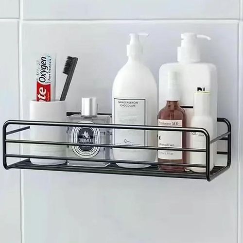 Generic 2Pcs Bathroom Shelf Wall Mounted Corner Shelves Shampoo Holder - image 6