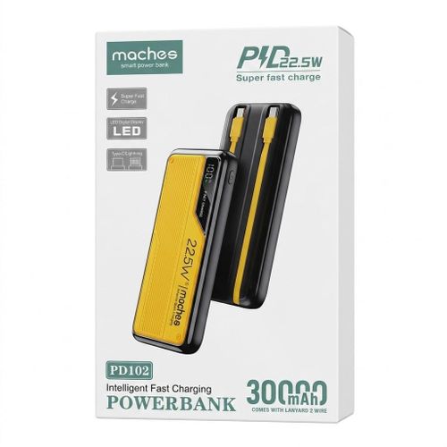 product_image_name-Generic-Maches 30,000mAh Super Power Bank - Ultra Durable Battery Backup with Type-C, iPhone, and Micro Cables-1