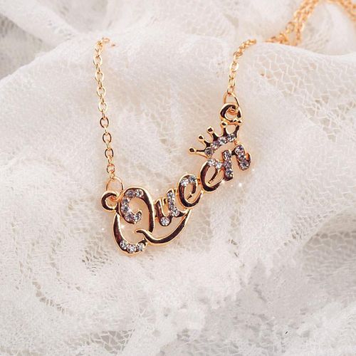 product_image_name-General-HIBUY Queen Letter Pendant Clavicle Necklace Gifts For Women-2