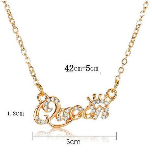 product_image_name-General-HIBUY Queen Letter Pendant Clavicle Necklace Gifts For Women-4