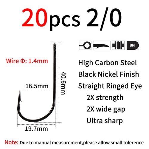 Shop Generic 1/0 - 6/0 Short Shank Wide Mouth Aberdeen Hook 2X