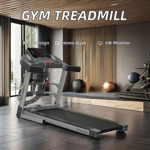 Generic Foldable Treadmills Portable Treadmill with for Home Incline Walking Bluetooth Speaker with massager Machine - Black