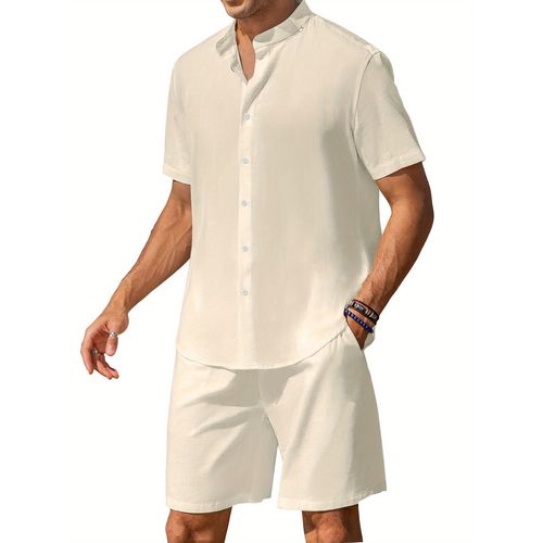 product_image_name-Fashion-Men Cotton Shirt and Short-1