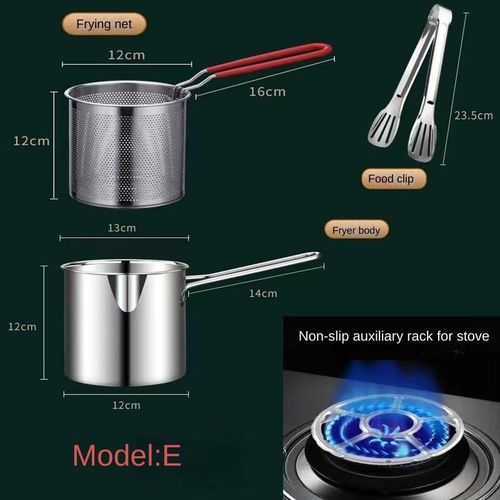 product_image_name-Generic-304 stainless steel deep fryer, household, universal kitchen, energy-saving for frying skewers, multi-functional detachable outdoor deep fryer set-2