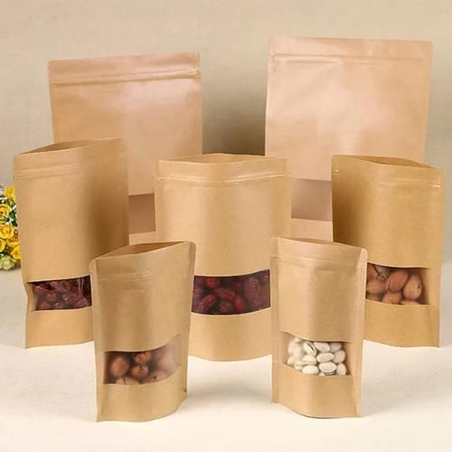 Generic Kraft Stand Up Pouches - 12*20cm - 50pces - image 2