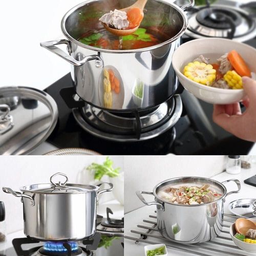 product_image_name-Generic-5 Pack Stainless Steel COOKWARE HOB STOCKPOT Pot Casserole Set with Glass LIDS-4
