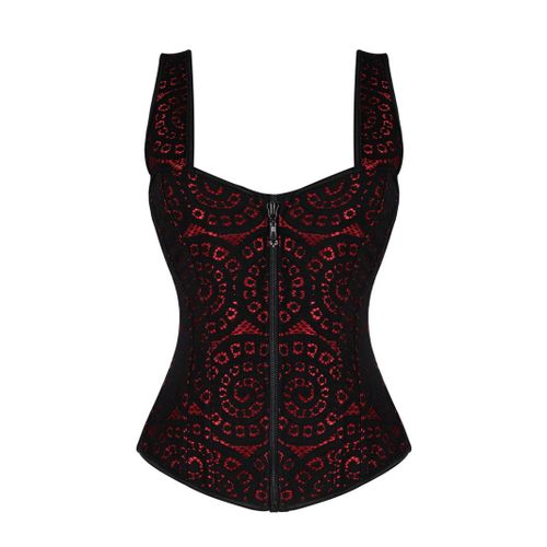 Shop Generic Burvogue Women's Corset Tops Red Halter Sexy Body Shaper  Slimming-Red black Online