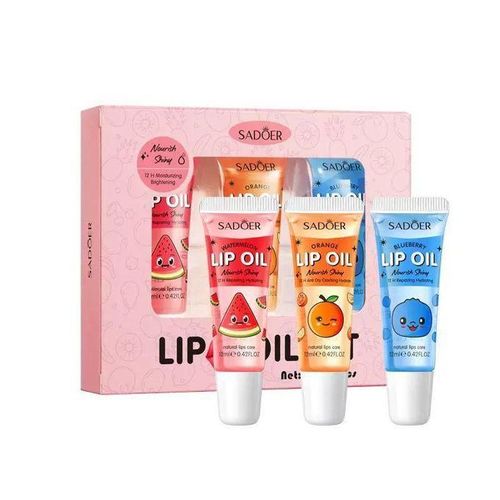 SADOER Blueberry,Orange & Watermelon Hydrating lip oil set-12ml