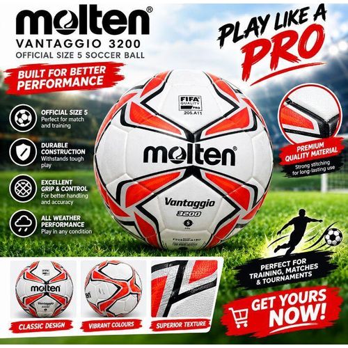 AD Professional  Pro Leather Football - Multicolour