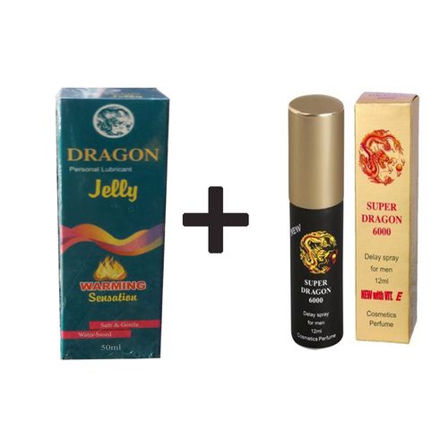 Dragon Delay Spray - 12ml &Personal Lubricant  Warming Sensation - 50ml