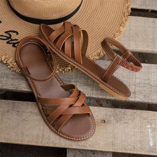 product_image_name-AIDAILU-Ladies Flat Sandals Casual Shoes Simple Comfortable Beach Sandals-6