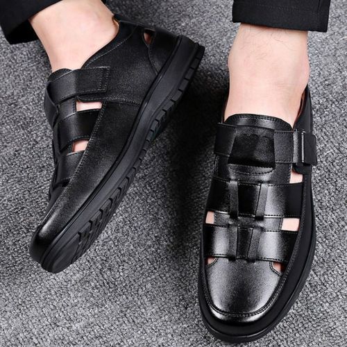 Designer Genuine Leather Velcro Sandals For Men And Women Comfortable Flat  Slippers With Thick Soles For Beach, Office, And Outdoor Activities Soft  And Comfy Loafers With Pillow Detail Available In Sizes 35