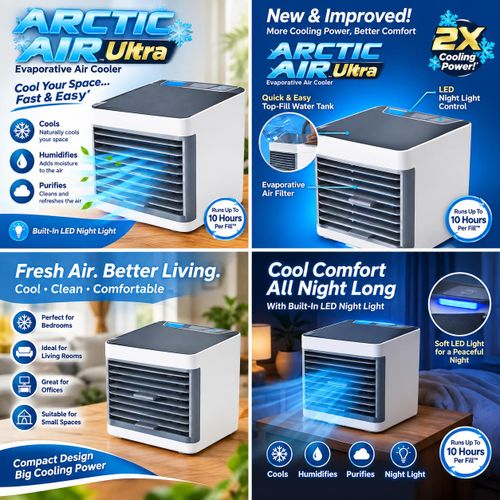 Arctic  Evaporative Air Cooler – Portable 3-Speed Mini Air Cooler with LED Night Light - image 2
