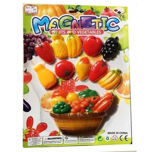 Generic 3D fruit and vegetable-shaped magnetic fridge stickers