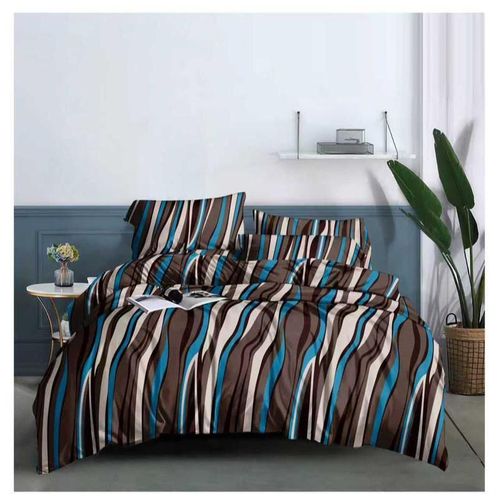 product_image_name-White Label-Double Size  Bedsheet Set  4 Pieces - Multicolour-7