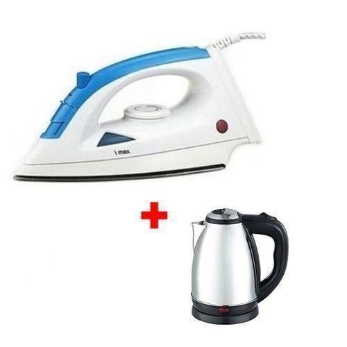 Generic 1200W - Durable High Speed Electric Steam Iron + 2L - Electric Kettle