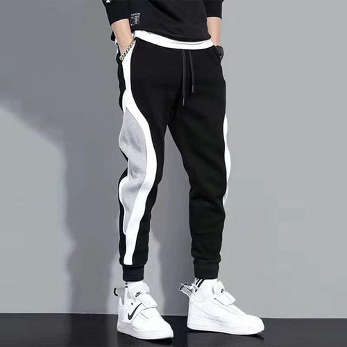 product_image_name-Fashion-Sweatpants Pockets Pants Man Sweatpants Youthful Vitality Trousers Black - Black - XL-2