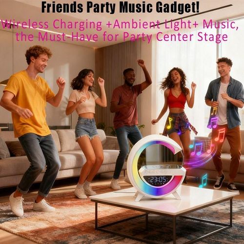 product_image_name-Generic-Wireless Charging Multifunctional Bluetooth Speaker Alarm Clock - Bedside Lamp for Heavy Sleepers-6