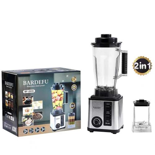 Silver 2 in 1 - 4L Commercial Professional High Power Multipurpose Blender