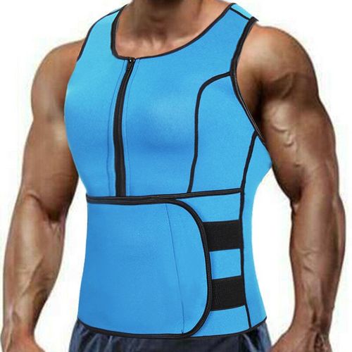 Men Body Shaper Vest Fitness Waist body shaper vest Trainer Corset Vest  Workout Shapewear, L 