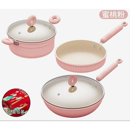 Generic  3 pieces Ceramic nonstick pan an set