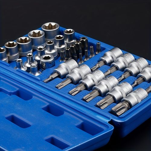Generic 34-Piece Torx & E-Torx Socket Set - 1/4", 3/8", & 1/2" Drive - image 4