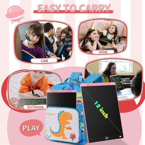 product_image_name-LICUE- LCD Writing Tablet 12-Inch Colorful Doodle Board, Toddler Learning Educational Toys Gifts for 3-8 Years Old Girls and Boys, Electronic Drawing Pad for Kids-2PCS-3