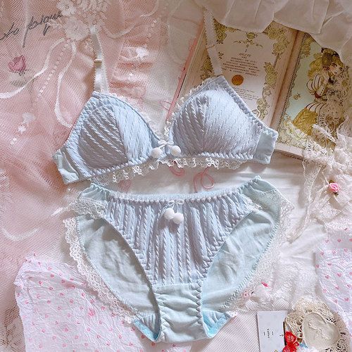 Lolita Cute Sweet Ultra Thin Bras and Panty Set Princess Underwear