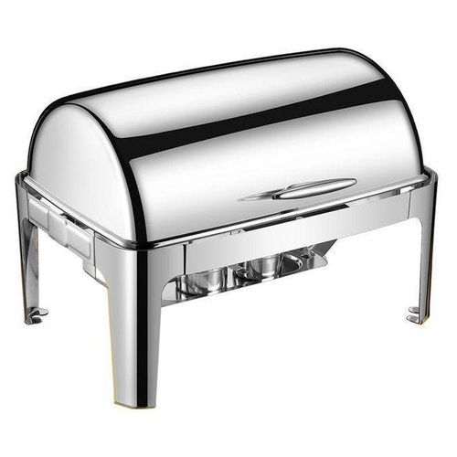 product_image_name-Generic-Stainless Steel Rectangular Roll Top Full Size Chafing Dish - 10Litre Capacity-2