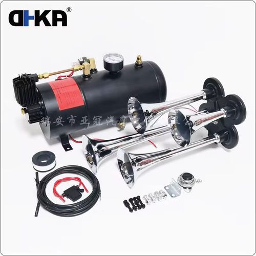 product_image_name-Generic-12V 185db 4 Trumpet Train Horns Kit Musical Sound Air Horn with 150 PSI 3L Air Compressor Air Horn Compressor Tank-1