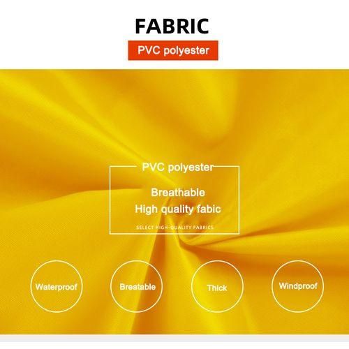 product_image_name-Fashion-Durable High Quality Yellow PVC Polyester Raincoat with Adjustable Hood and Cuffs-6