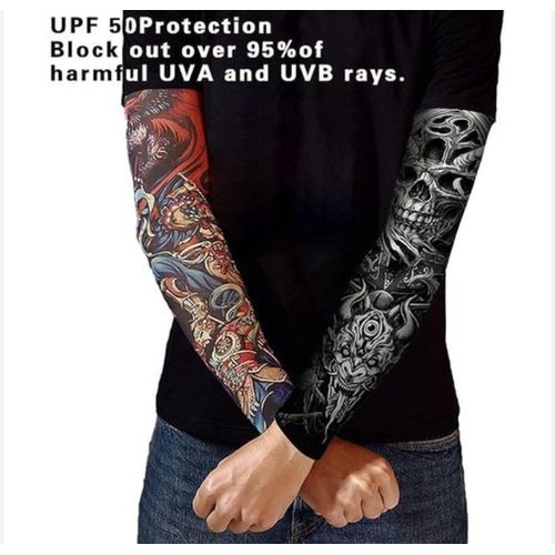 product_image_name-A Design-2pcs Artificial Tattoo Sleeve for Men's T - Shirt - Multicolours -1