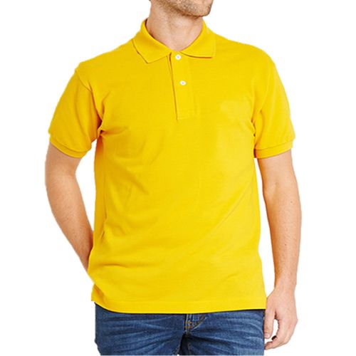 product_image_name-White Label-Short Sleeve Polo Shirt - Yellow-1