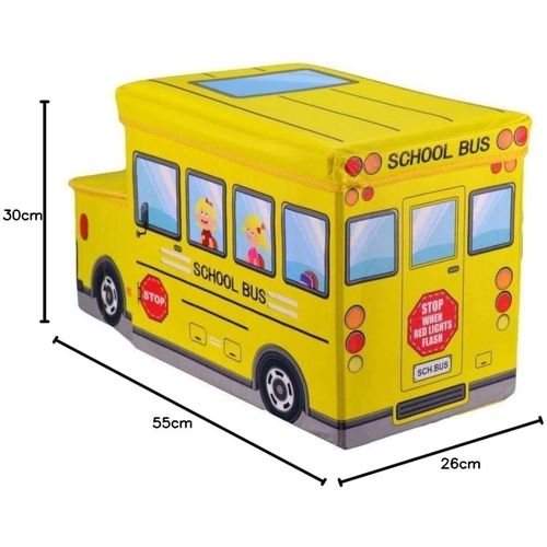 product_image_name-Generic-Children's School Bus Stool, Folding Storage Stool, Clothing Toy Storage Box-6