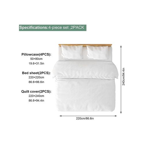 product_image_name-TodyJeyHo-1 Pack (8 PCS) Disposable Bed Sheets for Travel Set with Quilt Cover & Pillowcases - Compatible with Most Hotel Beds - Travel Accessories Travel Essentials for Hotel, Cruise & More-6