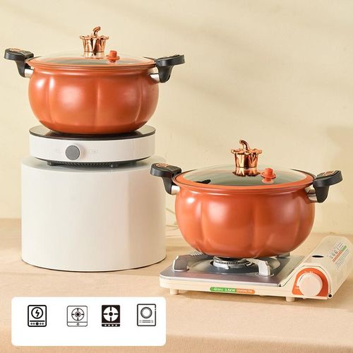 Generic 2 Beautiful Pumpkin Soup Pot - Orange - image 2