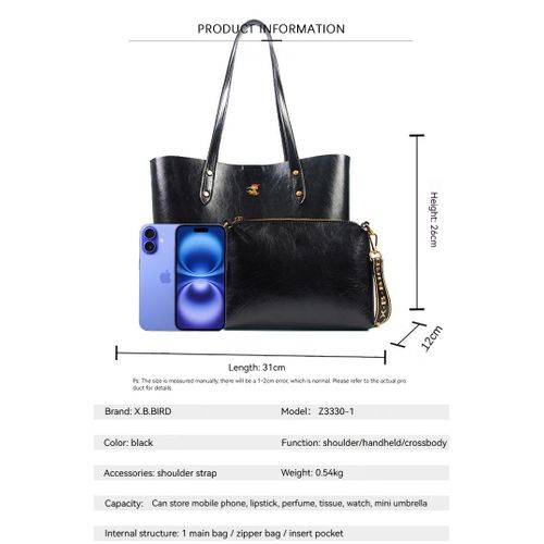 product_image_name-X.B.BIRD-2PCS Women Bags Ladies Bag Handbags Shoulder Bag Tote Bag-5