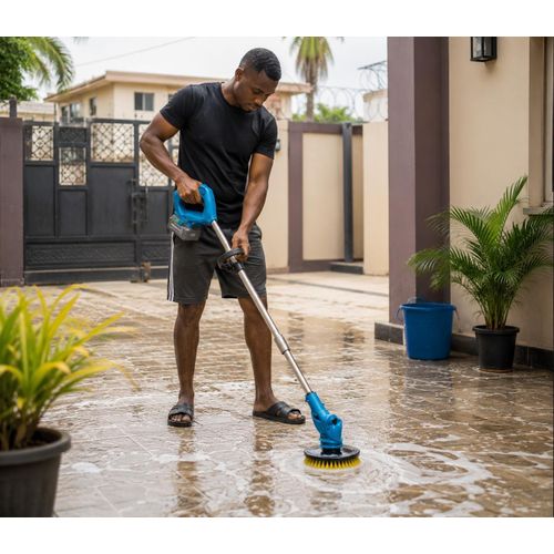 Generic Cordless Electric Spin Scrubber – Multi-Purpose Bathroom & Floor Cleaning Brush