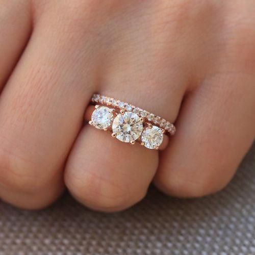product_image_name-Generic-2 Set Wedding Ring- Rose Gold-1