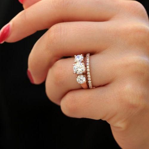 product_image_name-Generic-2 Set Wedding Ring- Rose Gold-3