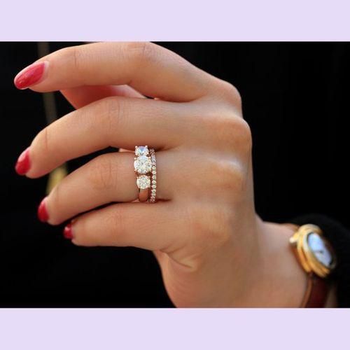 product_image_name-Generic-2 Set Wedding Ring- Rose Gold-4