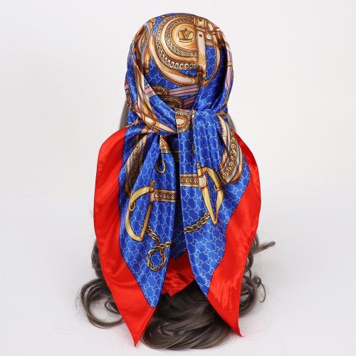 Shop Generic 90 Large Kerchief Silk Scarf Female Imitated Silk Scarves  Versatile Women's Bag Headscarf Outdoor Sun Protection Spring and Summer  Shawl Headscarf Online