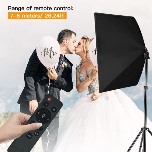 product_image_name-Generic-Studio Photography Softbox Lighting Kit 50×70cm with 85W Bi-Color LED Bulb (3200K–5600K) & Remote Control-3