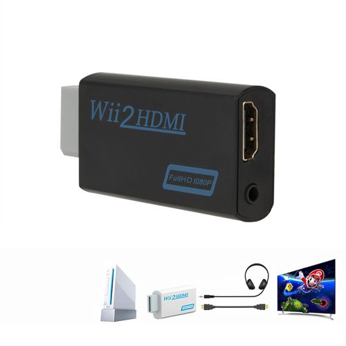 Wii To HDMI Converter Full HD WII To HDMI-compatible Adapter Converter  3.5mm Video Audio for PC HDTV Monitor Wii2HDMI Connector