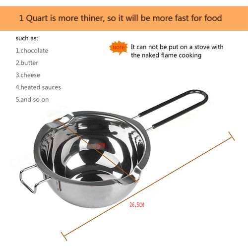 2 Sets Chocolate Melting Pot Mini Candle Soaps Double Boiler Stainless  Steel Bowl Boilers for Stove Top