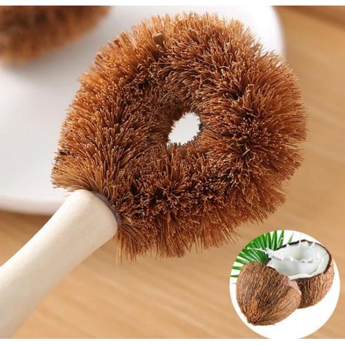 product_image_name-AD GALAXY-Multifunctional Long Handle Steel Scrubber Dish Washing Brush  - Grey-2